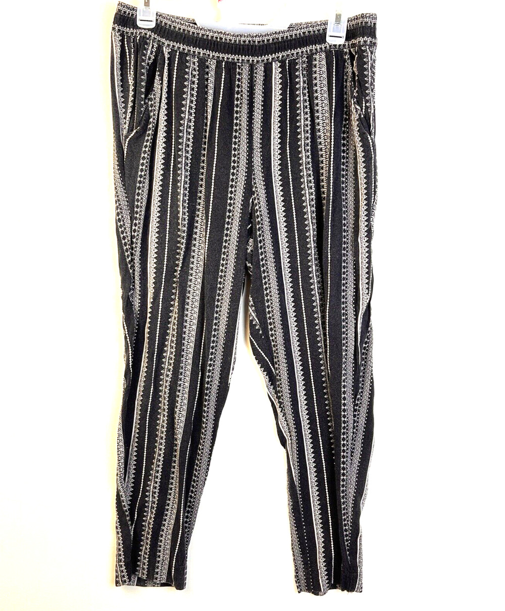 Jessica Simpson Pull On Pants Women's Small Relaxed Fit Lounge Black